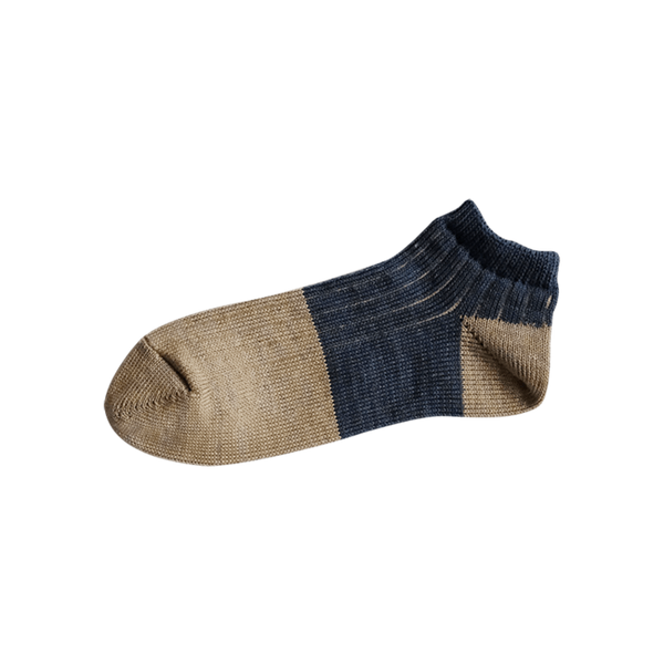 Linen Cotton Anklet Socks by Nishiguchi Kutsushita