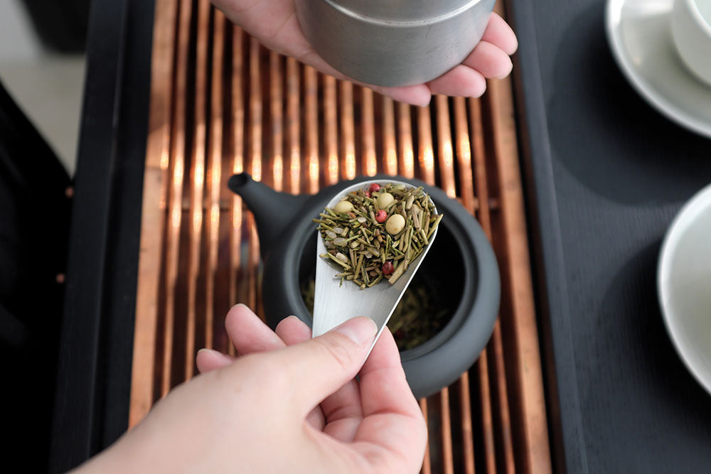 Azmaya Copper Tea Scoop Ginkgo Leaf Shop