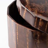 Sixteen-sided polygon cherry bark chest