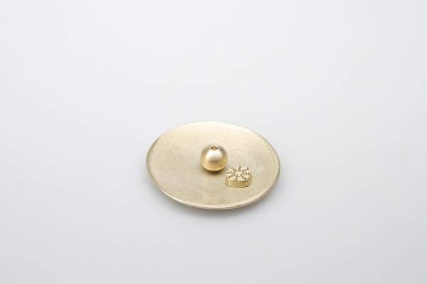 Round Brass Incense Stand Set