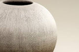 Shigaraki Flower Vase with Kushime Kohiki Glaze