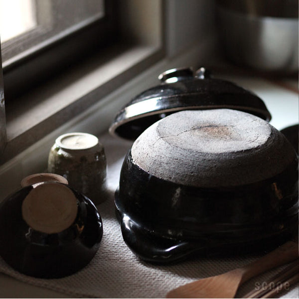 Koiga Iga Earthenware Double Lid Rice Cooker